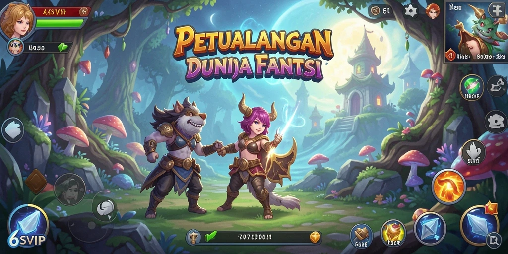 Tampilan gameplay 6SVIP yang menakjubkan saat menjelajahi dunia petualangan.