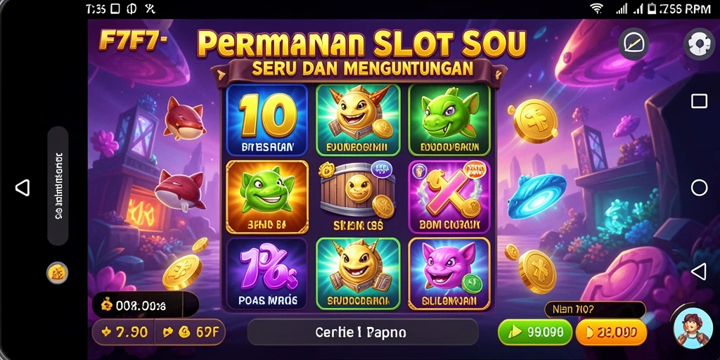 Tampilan gameplay F7F7 yang menarik dan penuh warna.